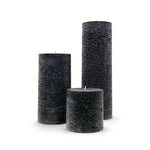 XL Textured Pillar Candles - Black
