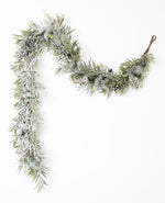 Native Garland LED w Berries Frosty