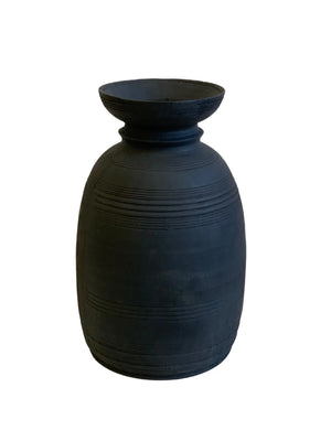 
                  
                    Tall Indian Wooden Pot - Black
                  
                